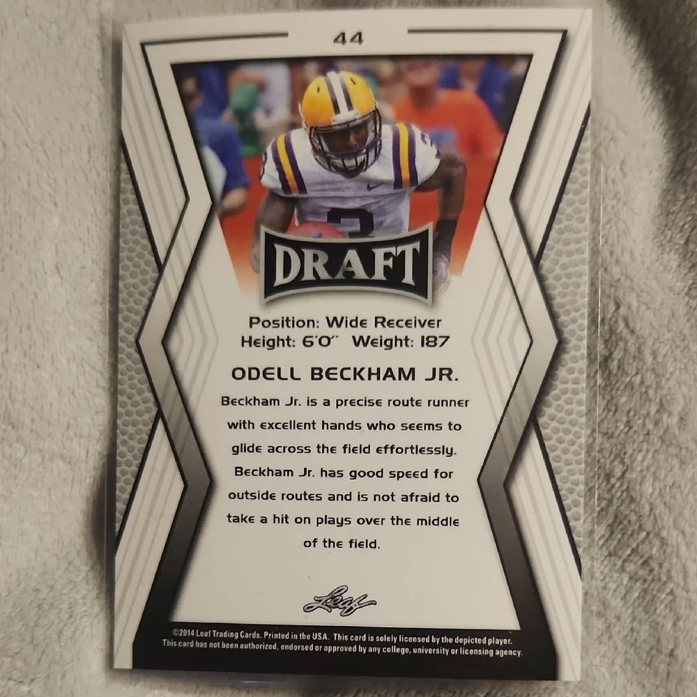 Leaf Draft Odell Beckham Jr Rookie Football Card